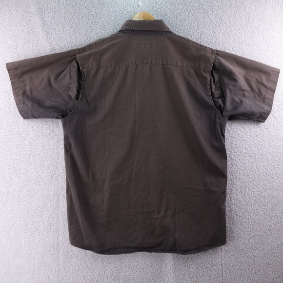 Jesse James Industrial Workwear Short Sleeve Button Up Shirt Men's Large Denim - Picture 3 of 7